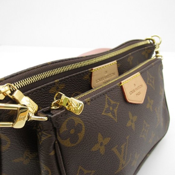 LOUIS VUITTON Multi Pochette Shoulder Bag Monogram canvas Brown Used LV - Picture 7 of 11
